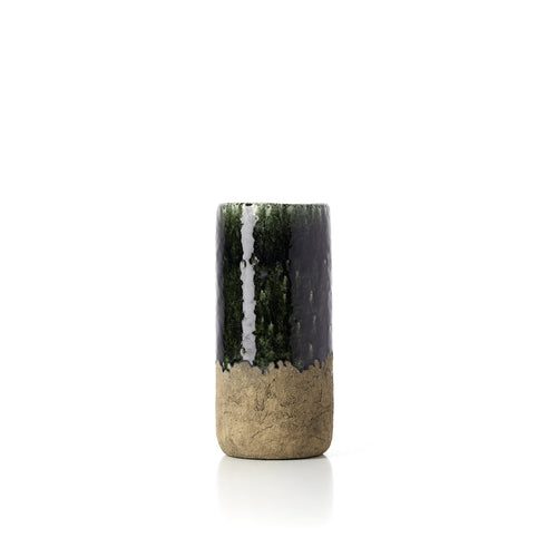 Vase cylindrique The Moss - Vert béton - M