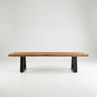 Banc avec pieds en fer - Naturel - 280