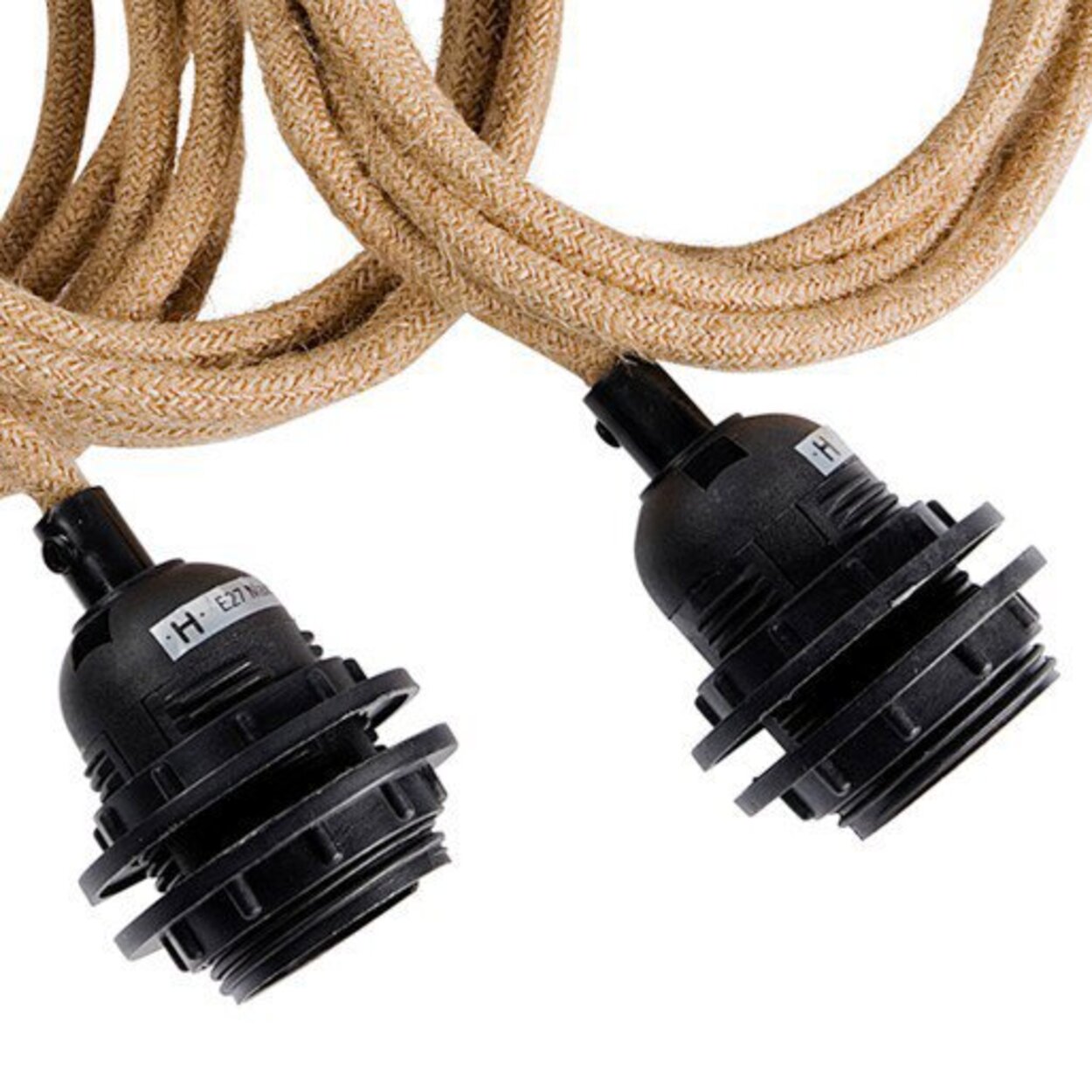 Lámparas de Techo Plafón - Negro Natural - 3 Accesorios