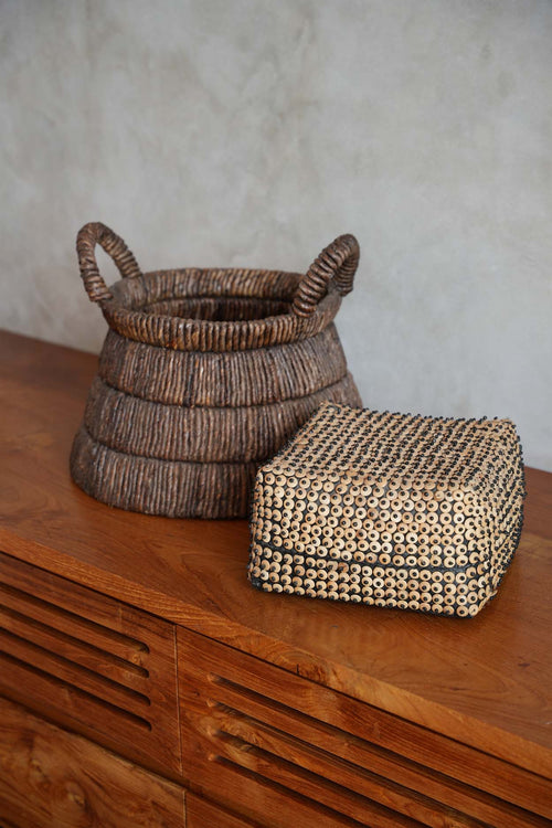 Coconut Shell Basket - Natural - L