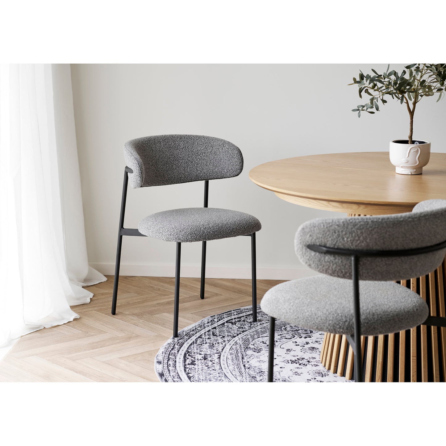 Silla de comedor Mira - Gris claro