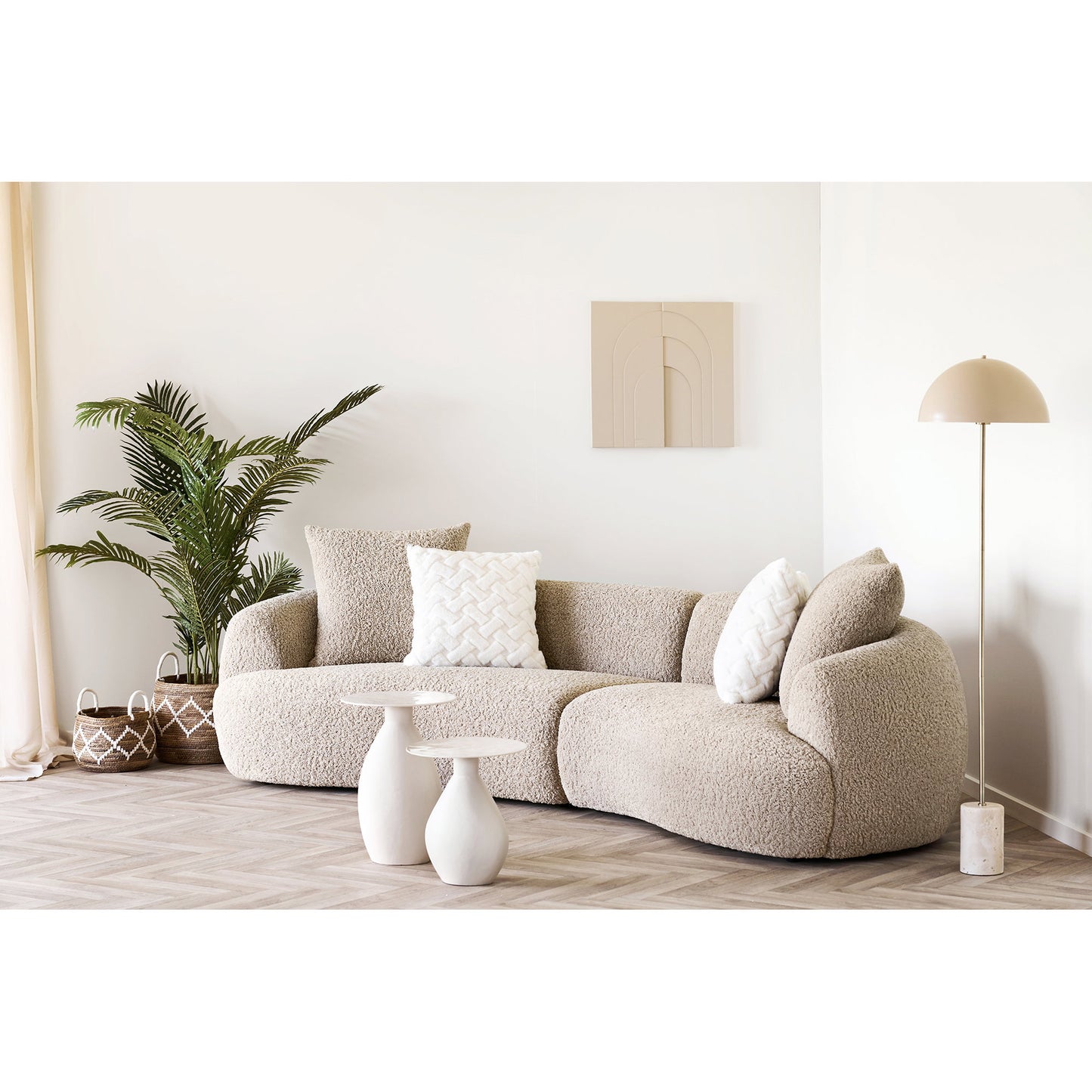 Mesa auxiliar Calais - Blanco roto