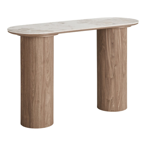 Athens Console Table - White / Brown