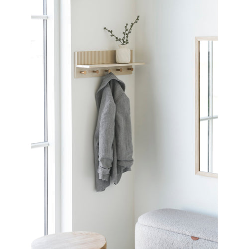 Rocca Estante de pared con ganchos - Beige