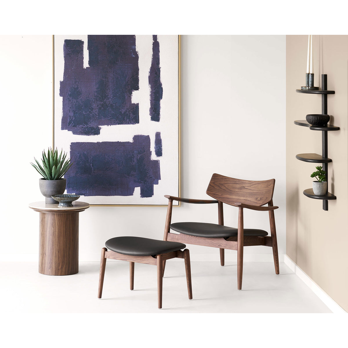Estante de pared Aliano - Negro