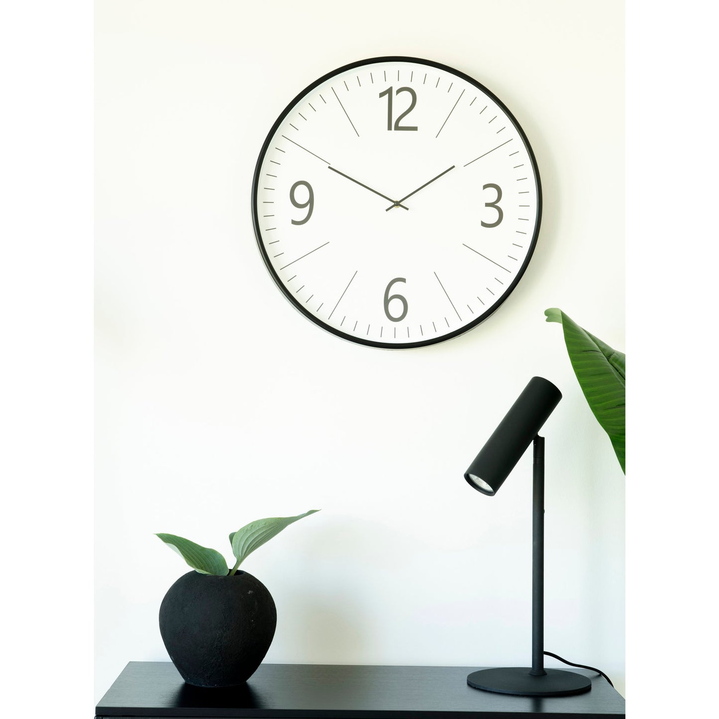 Reloj de pared Biel - Negro / Blanco