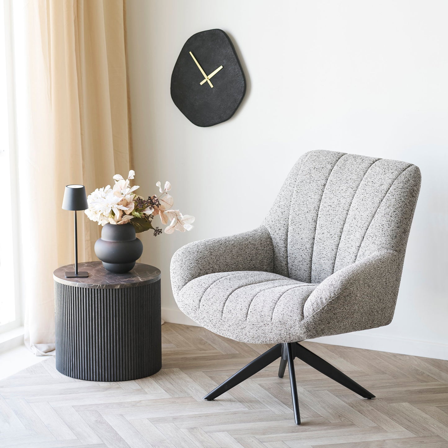 Reloj de pared Viena - Negro