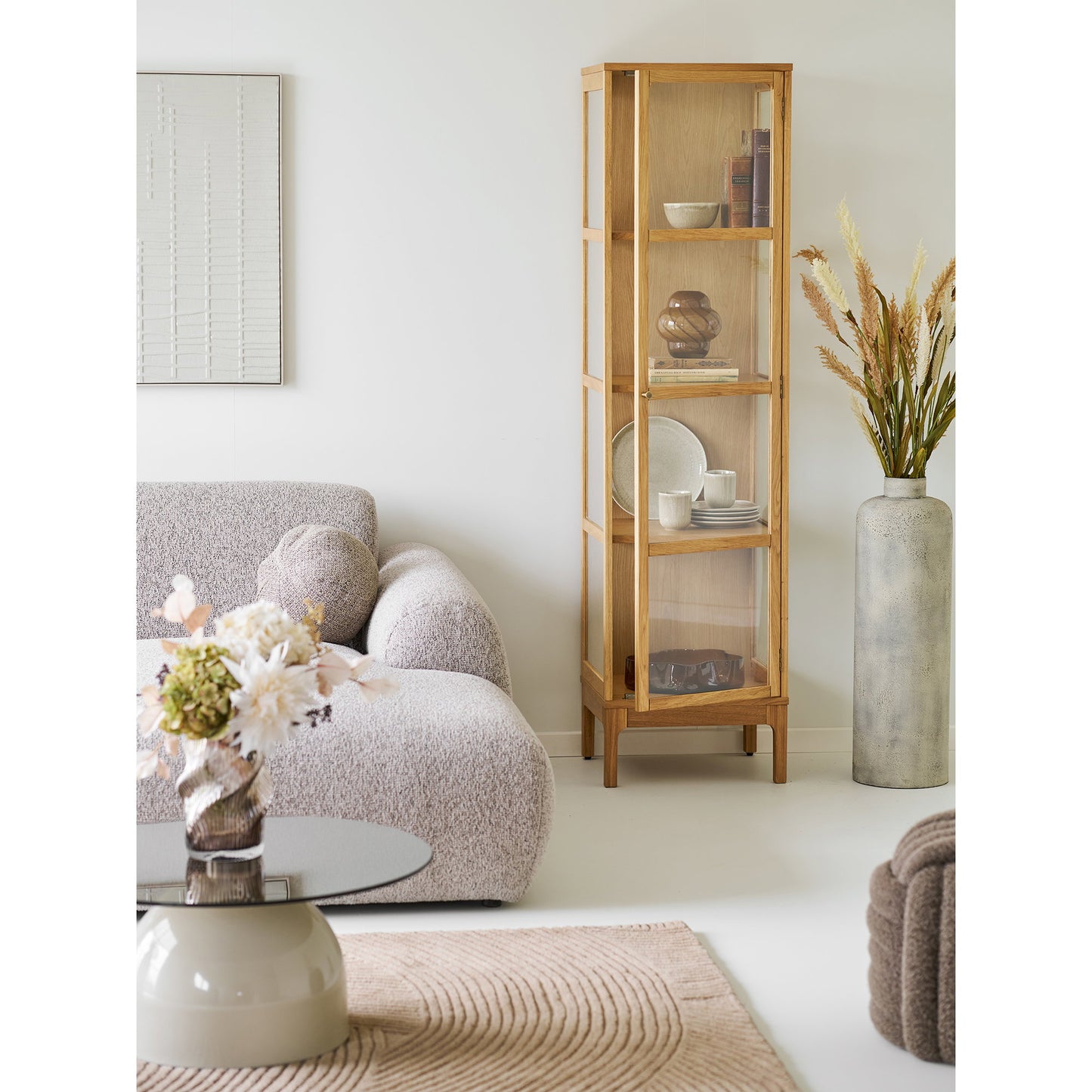 Maceta decorativa Hou - Beige antiguo