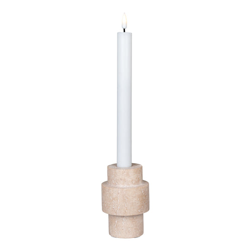 Travertine candle holder – natural