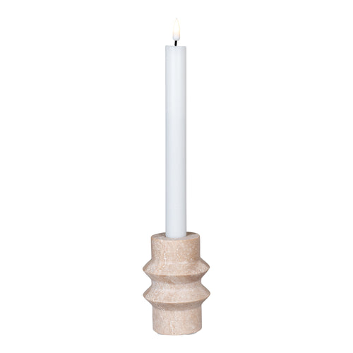 Travertine candle holder – natural