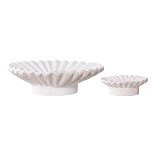 Cement candle holders - white (set of 2)