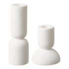 Limestone Candle Holders - White (Set of 2)