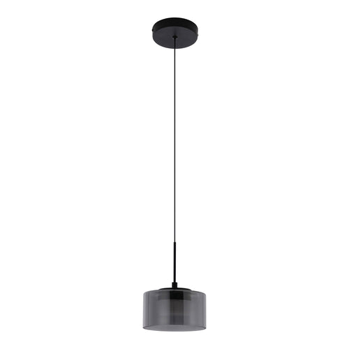Lámpara colgante Cholet - Negro / Transparente