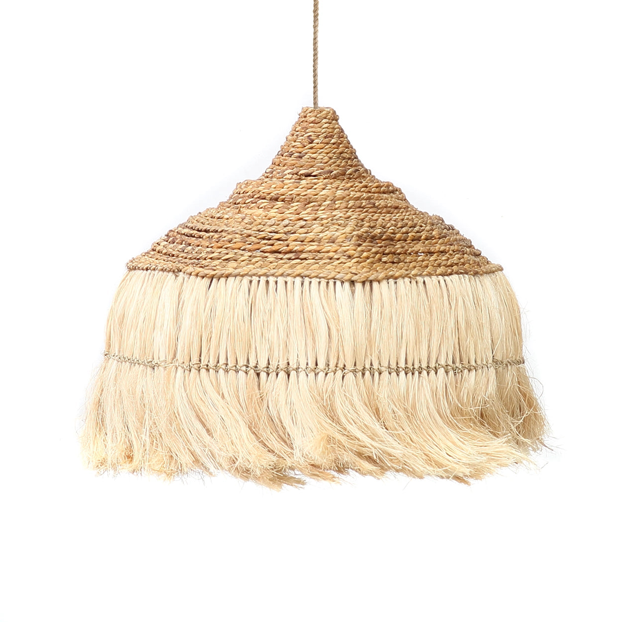 La Lampe à Suspension Abaca Hoola - Naturel - L