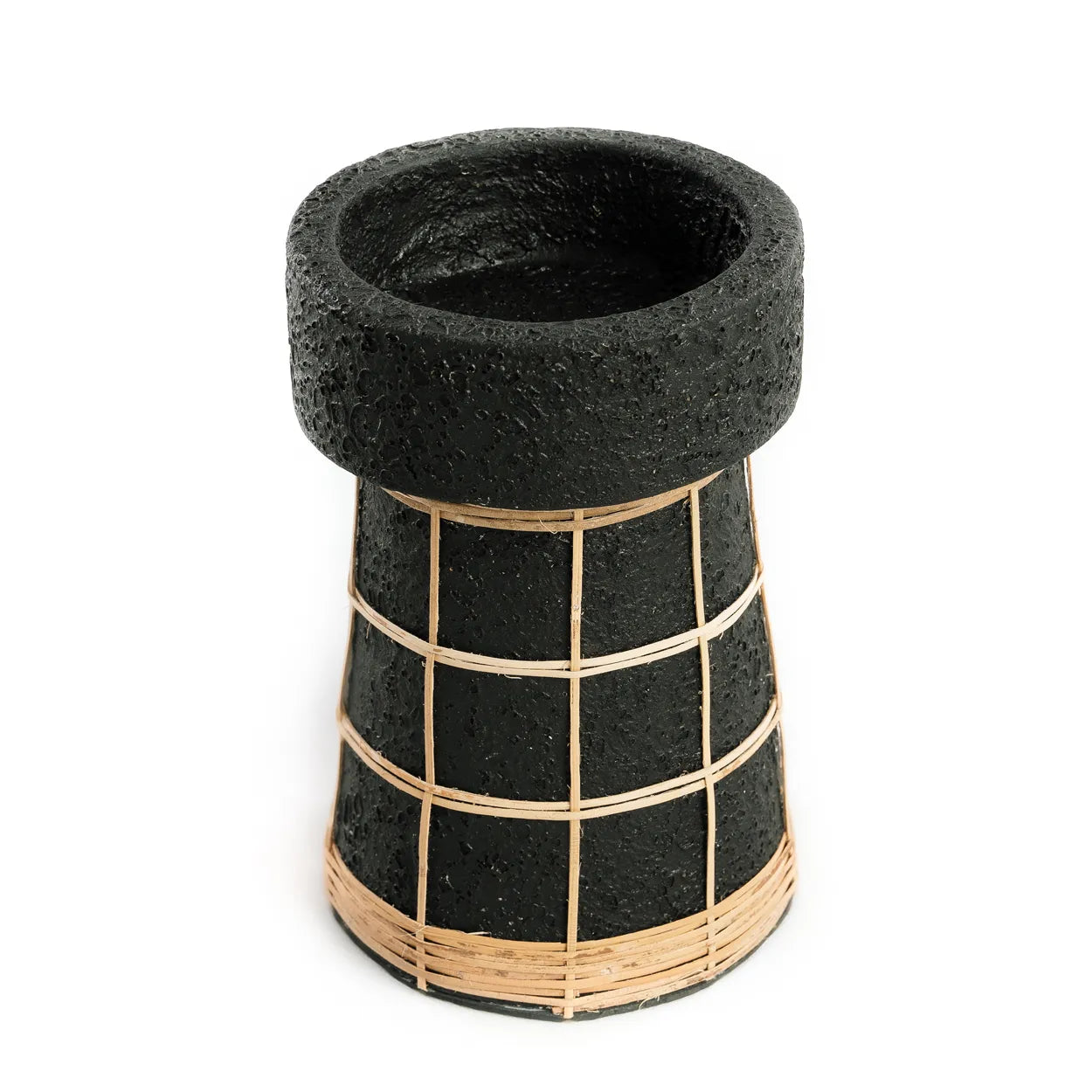 The Serene Candle Holder - Natural Black - L