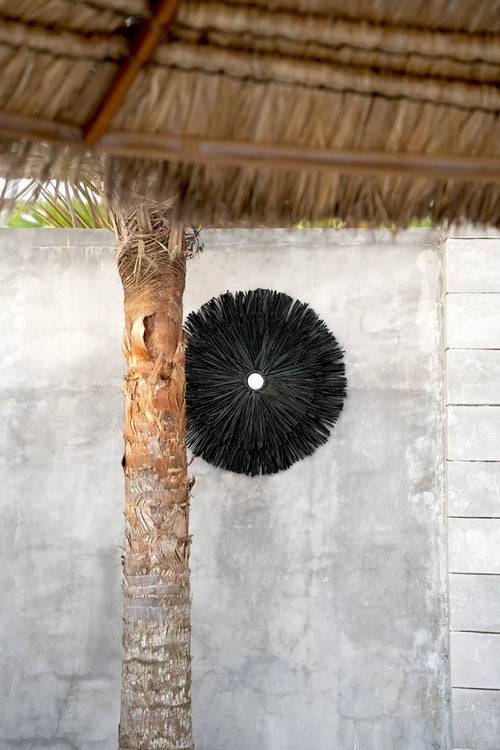 The Raffia Juju Hat - Black