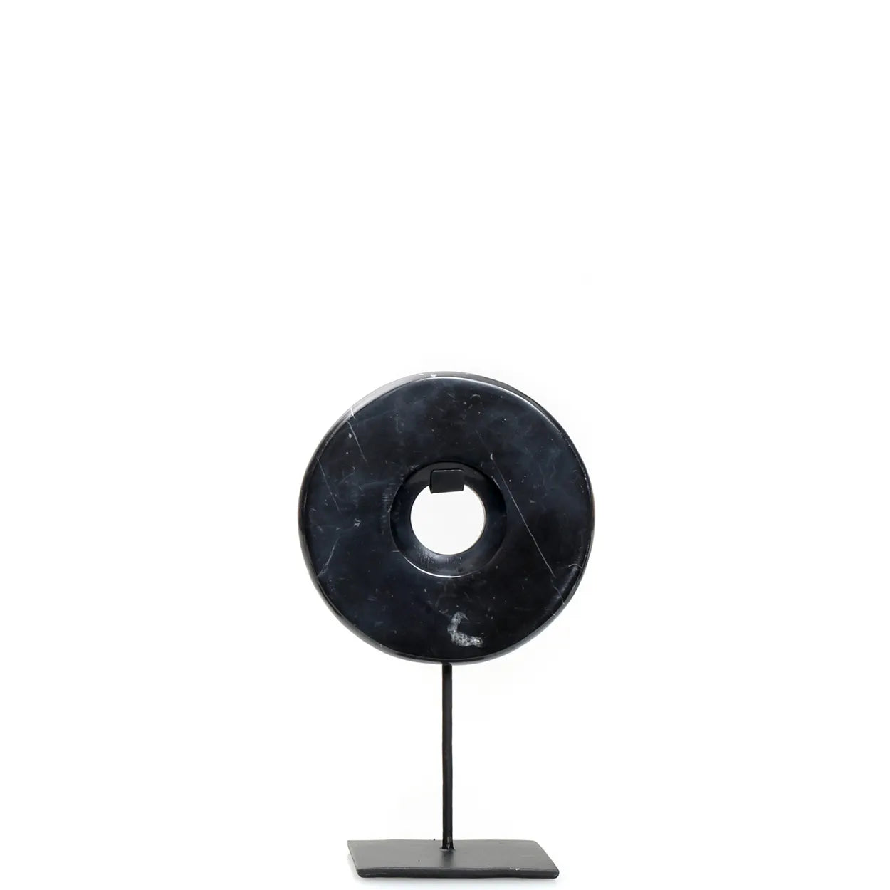 Le Disque de Marbre sur Socle - Noir - S