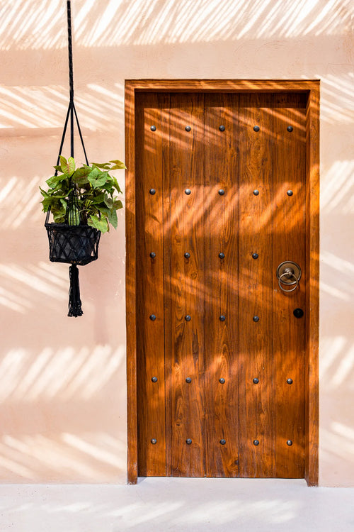 Macrame Plant Hanger - Black - M