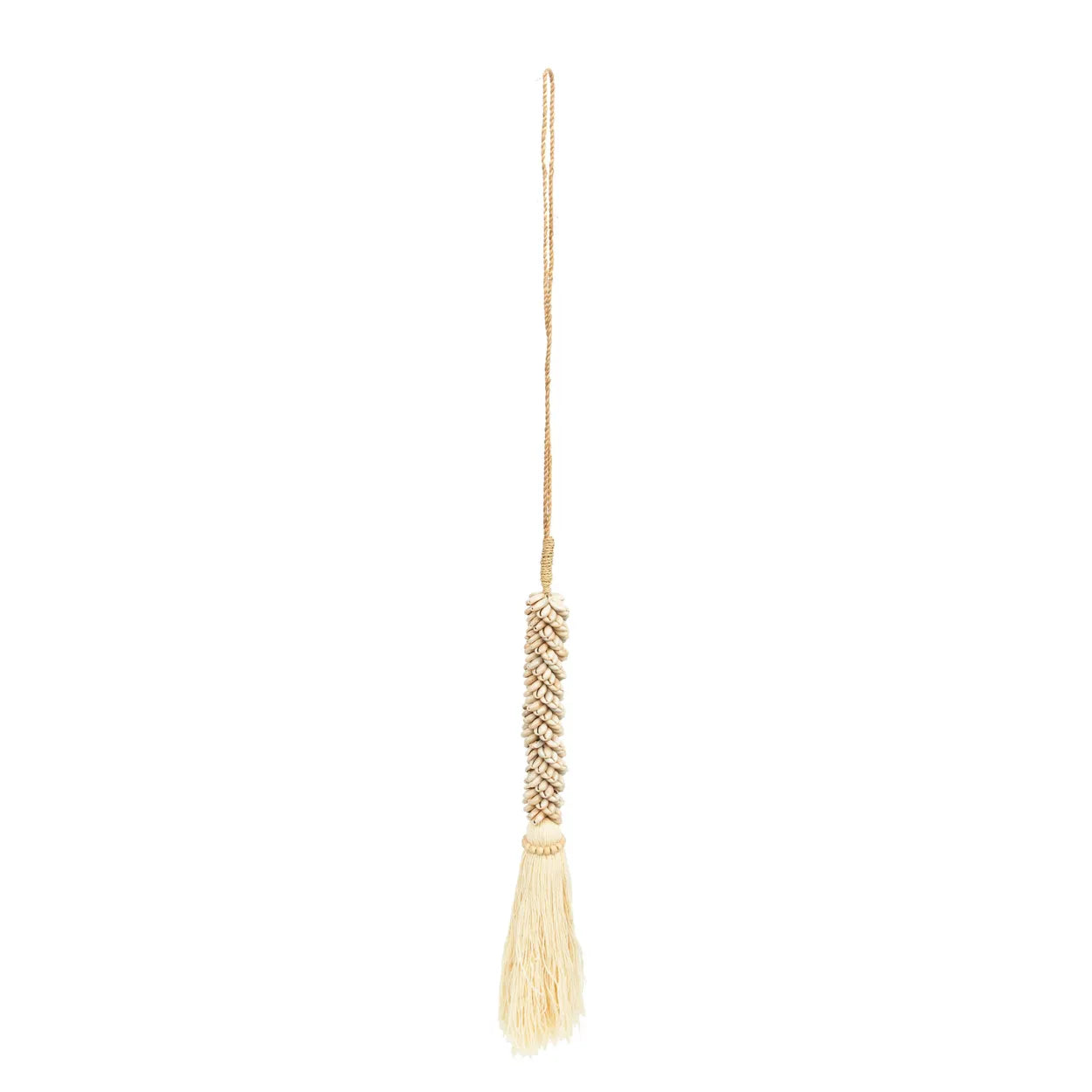 Le pompon en coton et cauri