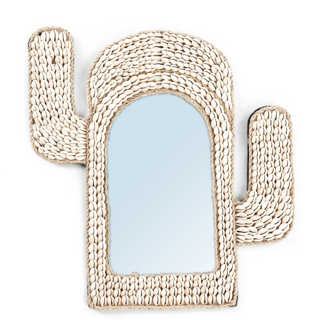 Miroir Coquille de Cactus - Blanc
