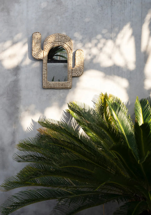 Le miroir coquille de cactus - Blanc