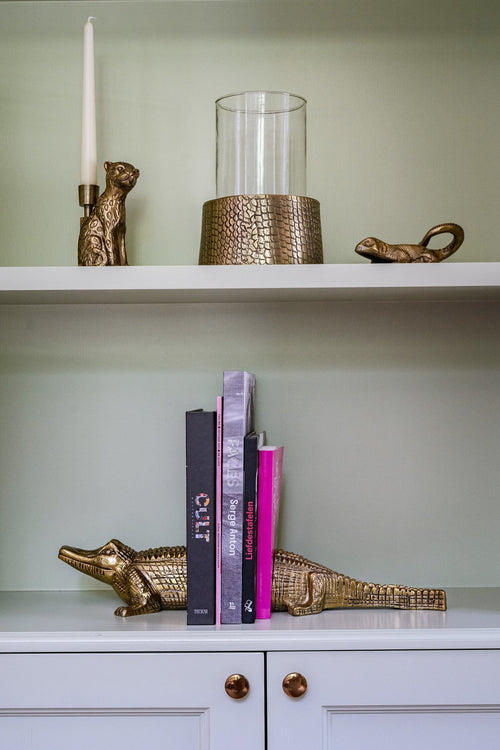 Photophore The Croco avec verre - Laiton - L