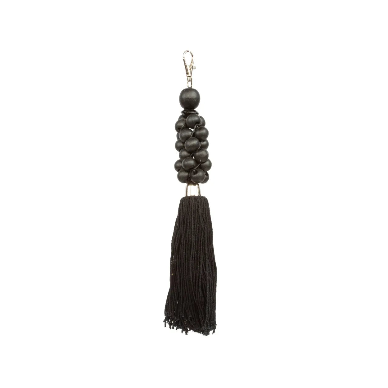 The Wooden Bead Keychain - Black