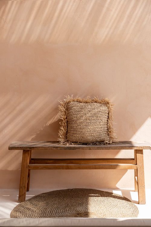Funda de Cojín The Raffia Cuadrada - Natural - 60x60