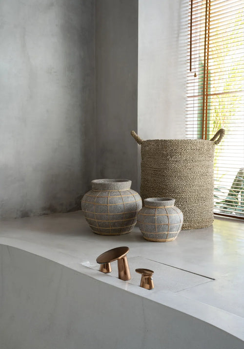 Vase The Belly - Natural Concrete - S