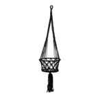 Le macramé pot de fleurs - Noir - G