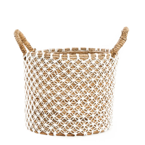 The Cross-Stitched Macramé Basket - M