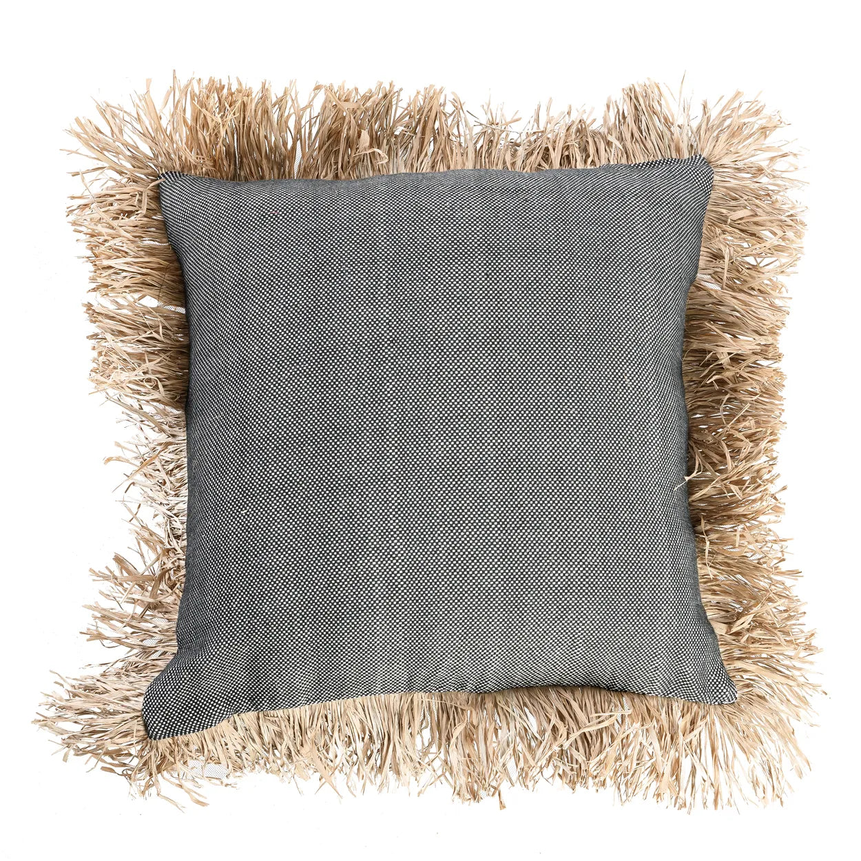 The Pretty Cotton Cushion Cover - Natural Black - 60x60