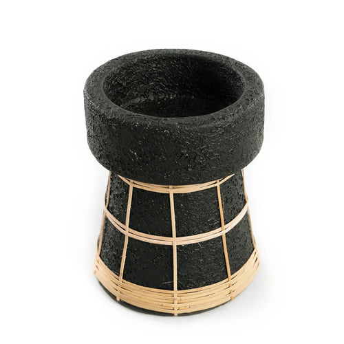 Portavelas The Serene - Negro Natural - M