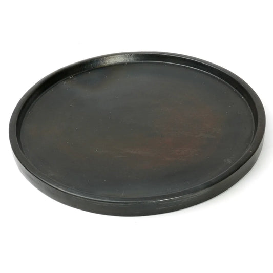 El Plato Quemado de Terracota - Negro - L