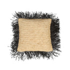 Housse de coussin The Raffia Carrée - Noir Naturel - 40x40