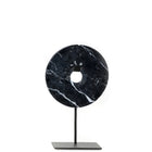 Le disque en marbre avec support - Noir - M