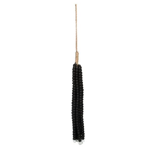 Wooden Bead Tassel - Black