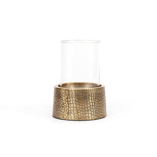 Photophore The Croco avec verre - Laiton - L