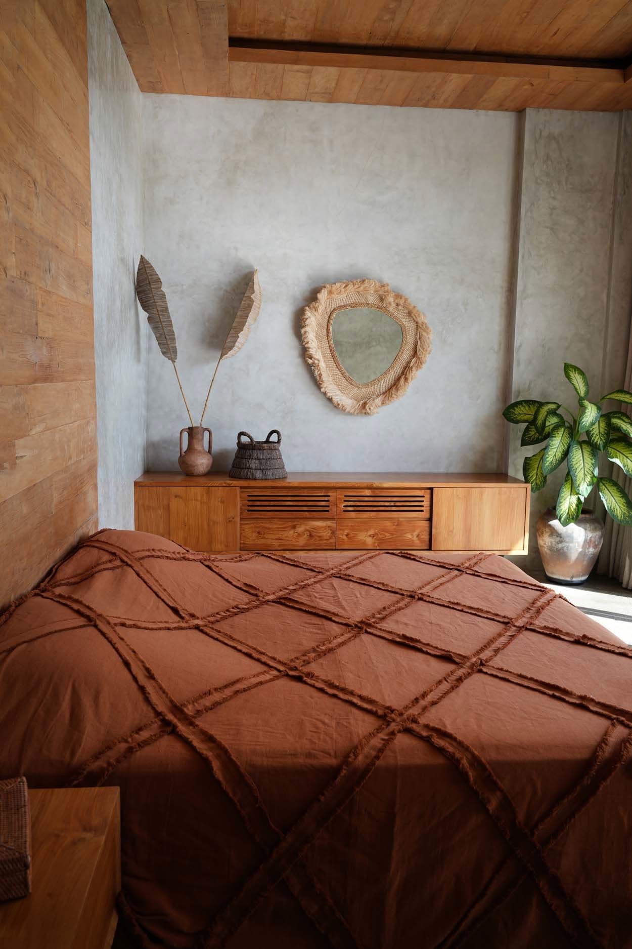 La manta de cama bereber - Terracota