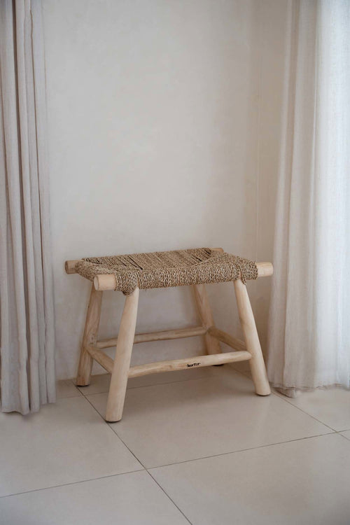 Porto Seagrass Stool - Natural - M