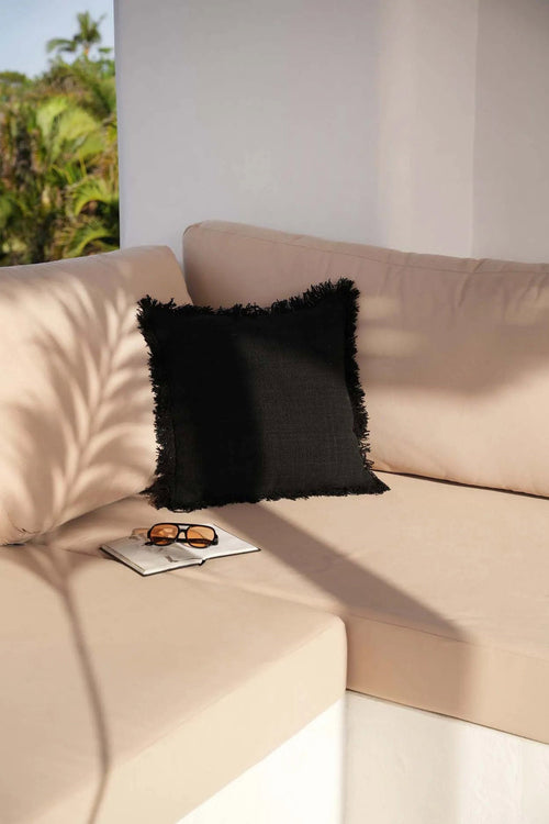 Full Moon Cushion Cover - Black