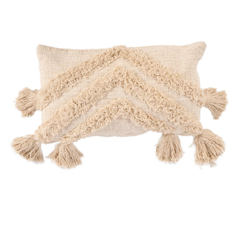 The Nomad Tassel Cushion Cover - Cream