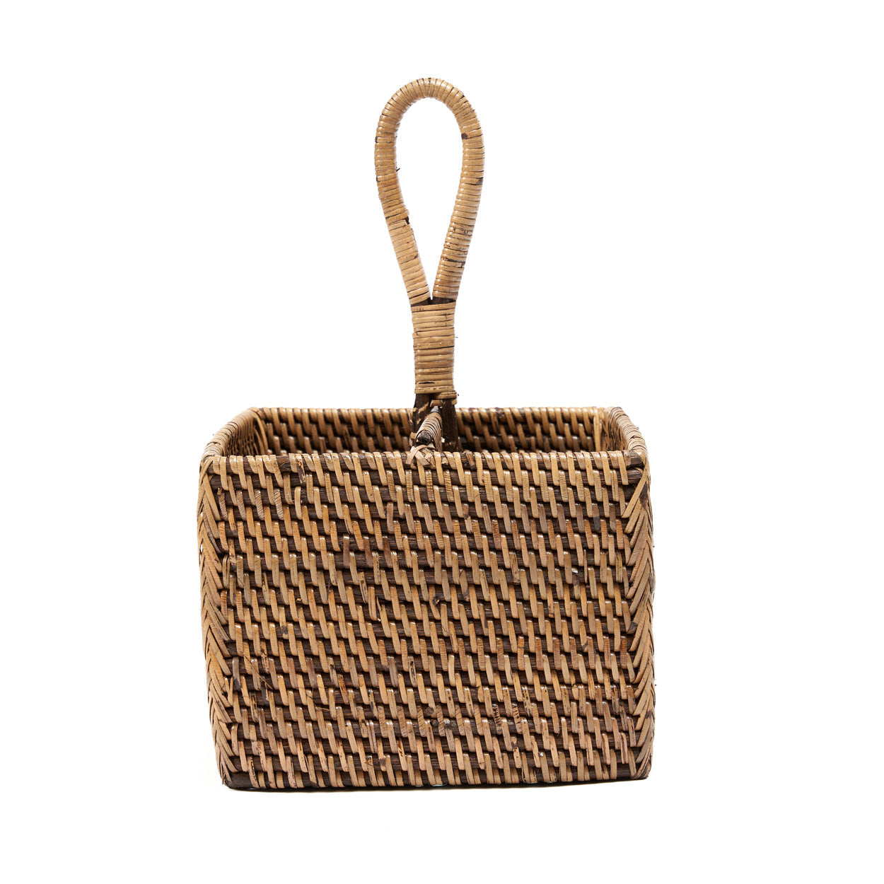 Organizador para Cubiertos N°2 de Ratán - Marrón Natural