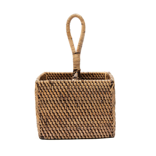 Organizador para Cubiertos N°2 de Ratán - Marrón Natural