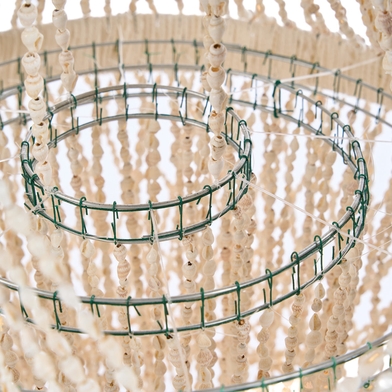 The Ocean Tower Shell Chandelier - Natural - L