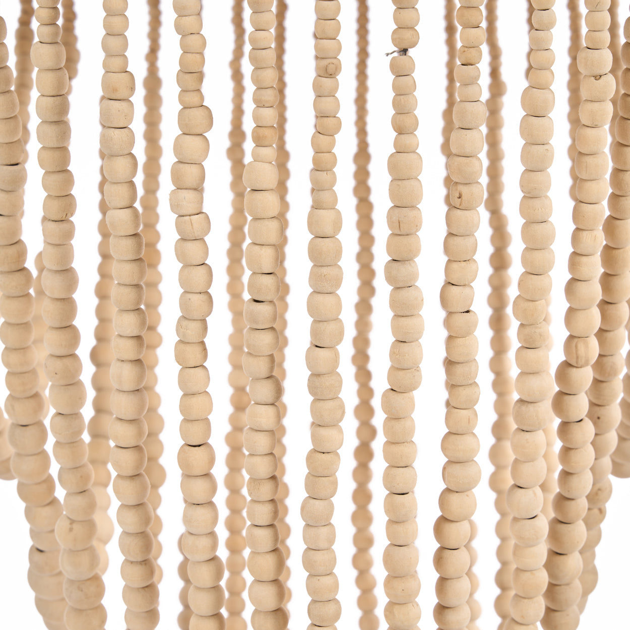 Le lustre à perles en bois - Naturel - G