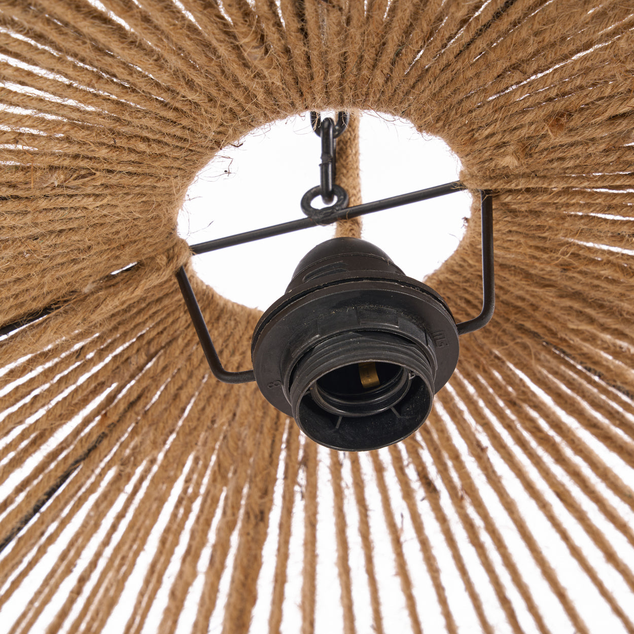 Le lustre à perles en bois - Naturel - G