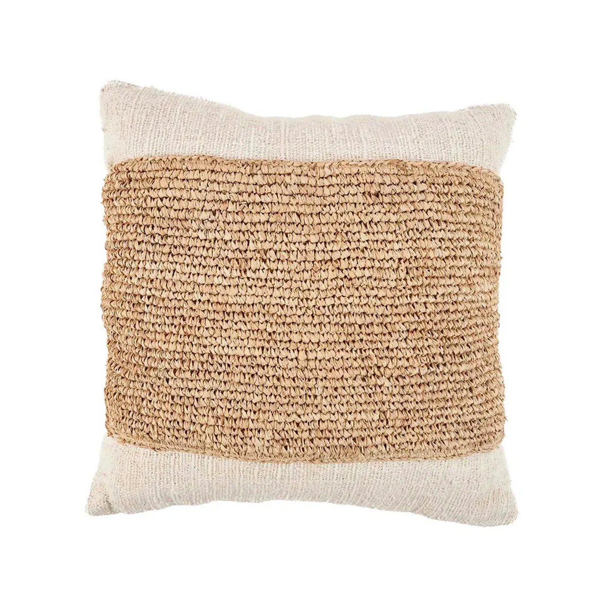 Funda de cojín The Raffia Stamp - Natural