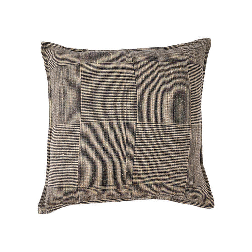 The Bloc Party Cushion Cover - Natural Black - 50x50