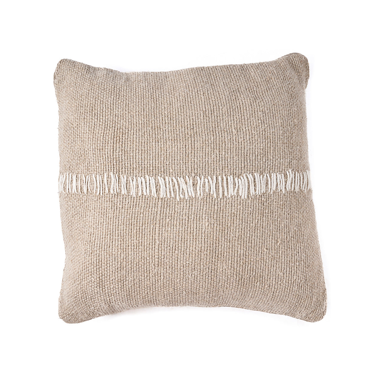 Funda de cojín The Linen Stitch - Blanco Natural